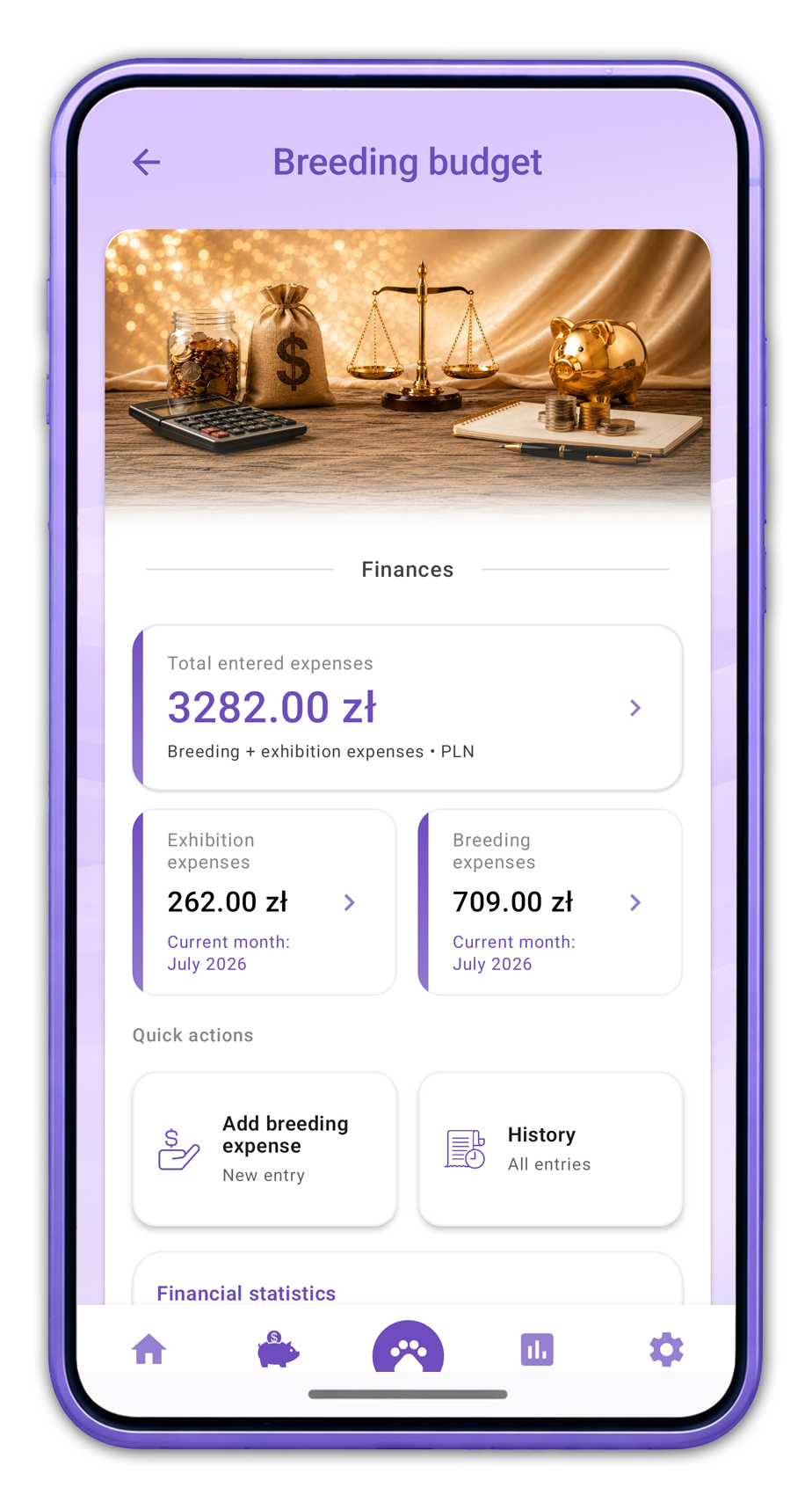 Paw Manager - Finances